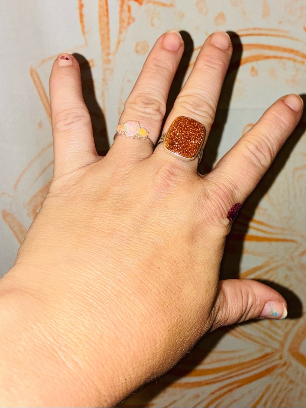 Sparkling Sandstone Gem Set in a Solid Sterling Setting - Picture 5 of 12